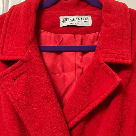 Red Women's Trench Coat - Picture 2 of 6